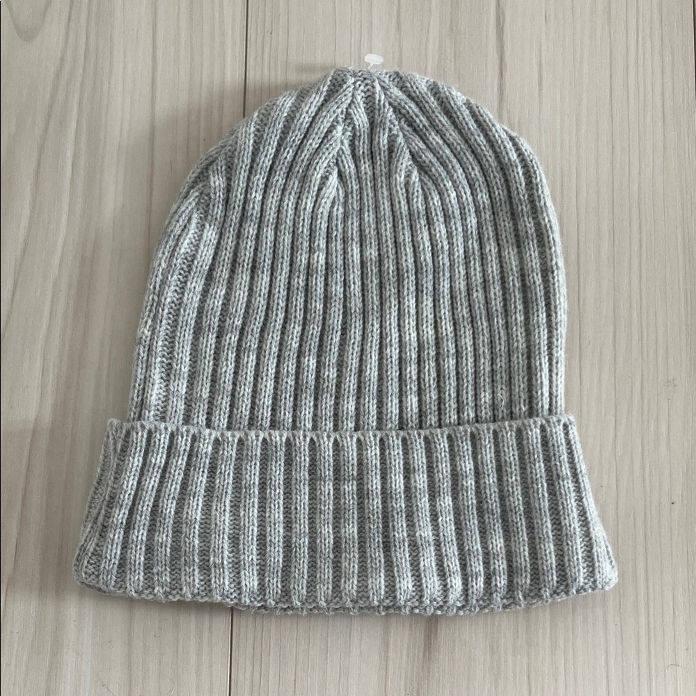 Reason Gray Ribbed Knit Beanie - Picture 2 of 4